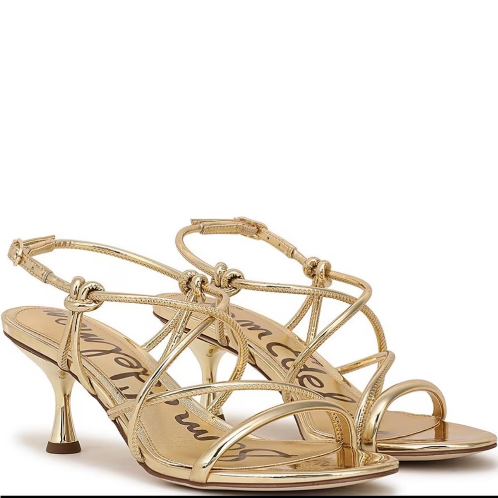 Sam Edelman Riana Metallic Strappy Ankle Strap Dress Sandals